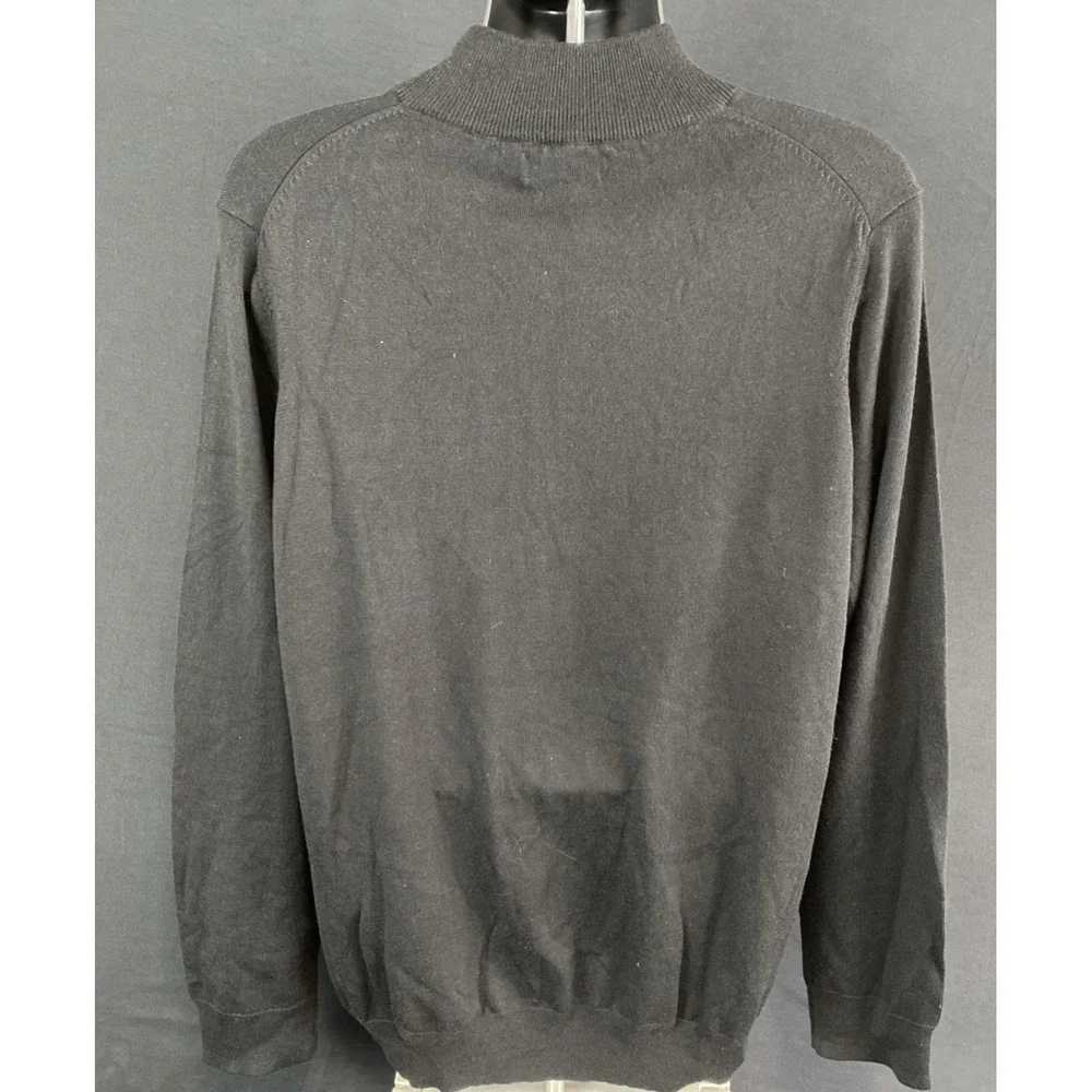 Jos A Bank Mens 100% Merino Wool Black 1/4 Zip Pullover XXL‎ New With Tags